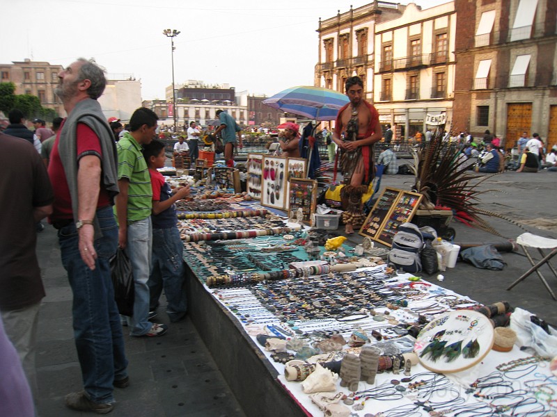 Mexico Pyramids - Mexico City 2009 1425.jpg - A trip to the Teotihuacan area of Mexico to visit the pyramids. A vast complex and a great climb to the top. This was followed by lunch in a cave, then a visit to the historical center of Mexico City. March 2009.